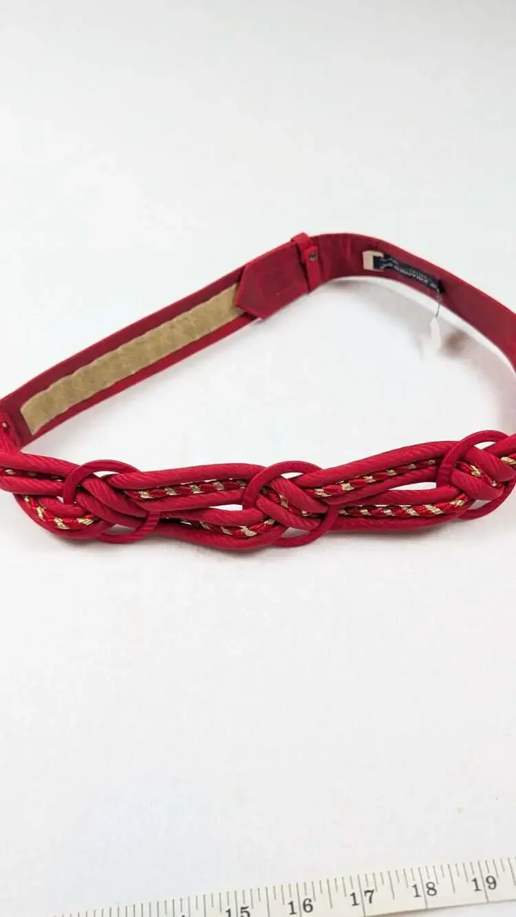 Vintage Ginnie Johansen Inc. Red Braided Belt